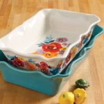 The Pioneer Woman 2-Piece Rectangular Ruffle Top Ceramic Bakeware Set