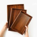 3-Piece Wooden Serving Trays