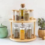 2 Tier Bamboo Lazy Susan
