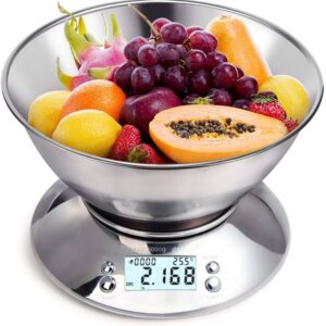 Digital Kitchen Scale with Stainless-Steel Bowl