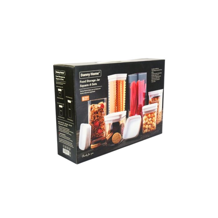 Danny Home Food Storage Jar Square - 6 sets - Image 3