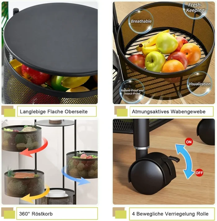 4 Tier Metal Storage Rack - Image 3