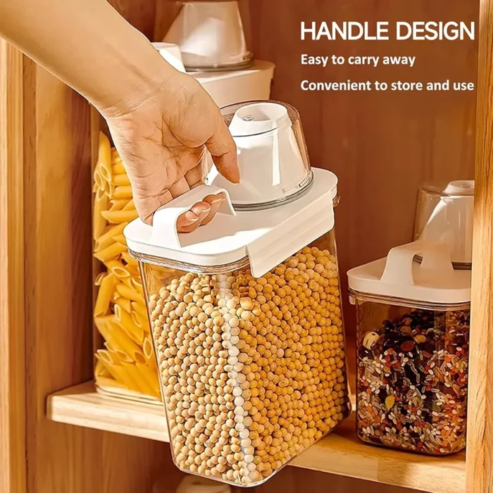1100ML Plastic Storage Container w/Measuring Cup