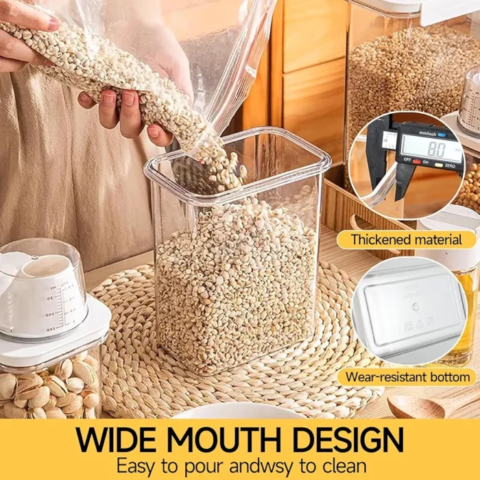 1100ML Plastic Storage Container w/Measuring Cup - Image 5