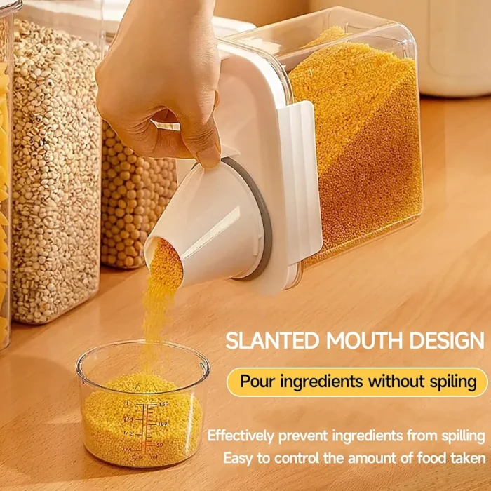 1100ML Plastic Storage Container w/Measuring Cup - Image 2