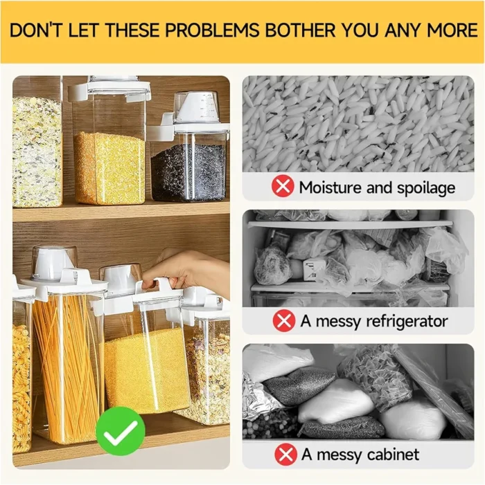 1100ML Plastic Storage Container w/Measuring Cup - Image 6