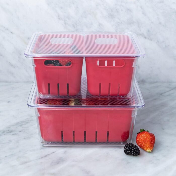 Fridge and Pantry Bin w/Double Inner Baskets - Image 6