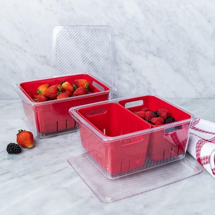 Fridge and Pantry Bin w/Double Inner Baskets - Image 5