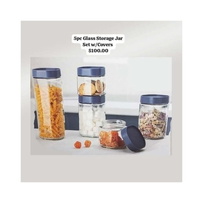 5pc Glass Storage Jar Set
