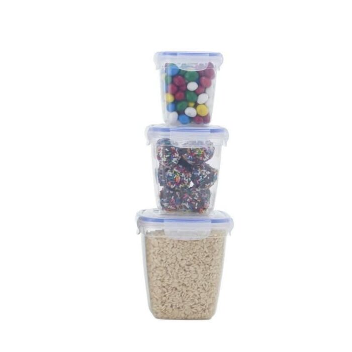 Plastart 3pc Deep Square Food Storage Set