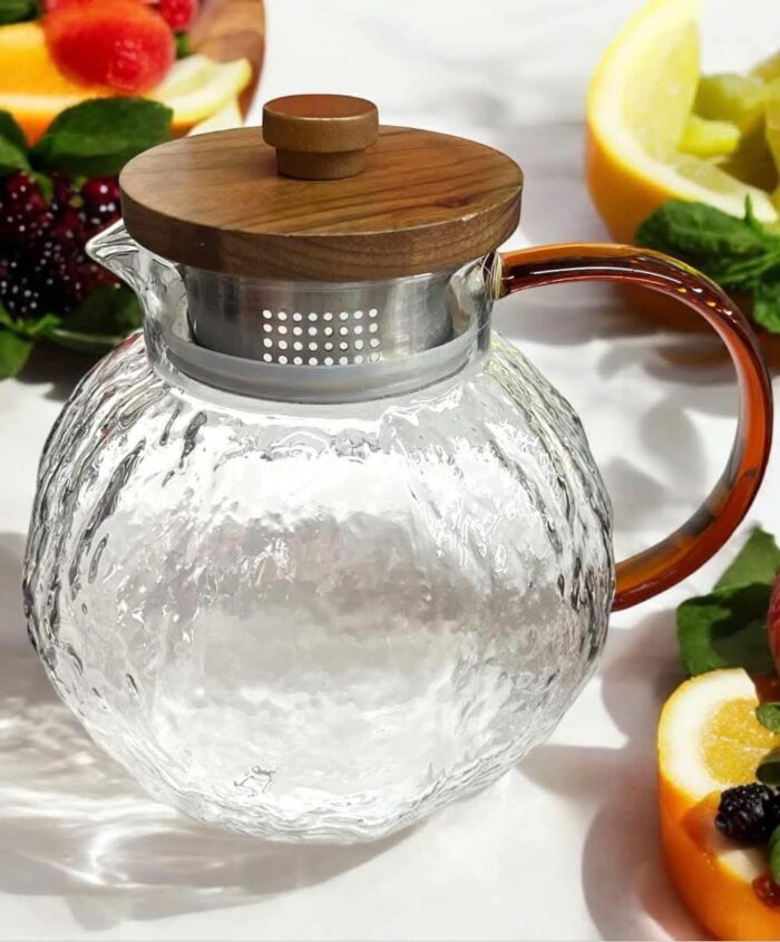 Glass tea pot with filter