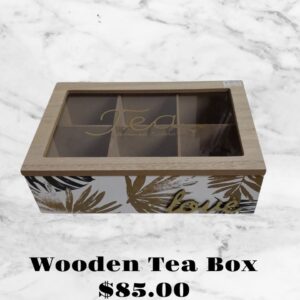 6 Compartment Wooden Teabox  - Love