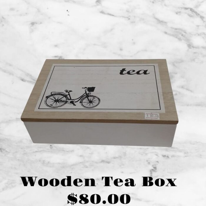 6 Compartment Wooden Teabox  - Bicycle