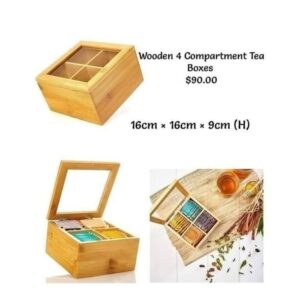 4 Compartment Bamboo Teabox