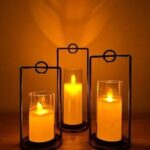 LED Simulated Candles with Plastic Frame - 9"