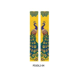 Peacock Themed Banner 2pc - Yellow
