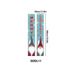 Merry Christmas Banner with Gnomes 2pc - Light Blue