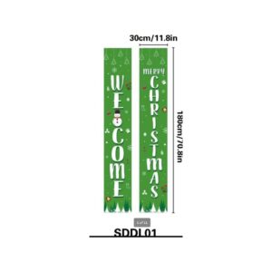Merry Christmas/Welcome Banner 2pc