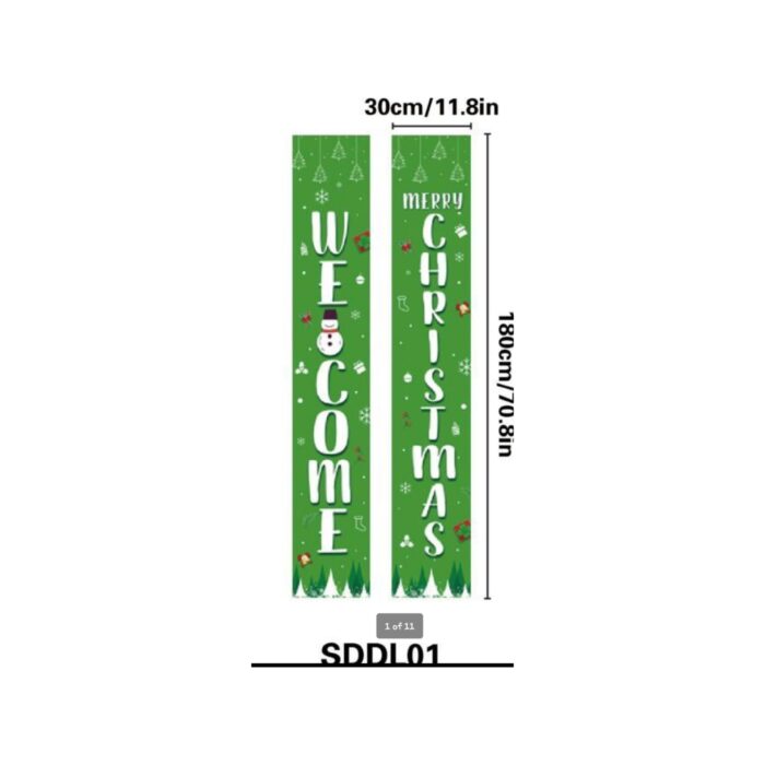 Merry Christmas/Welcome Banner 2pc