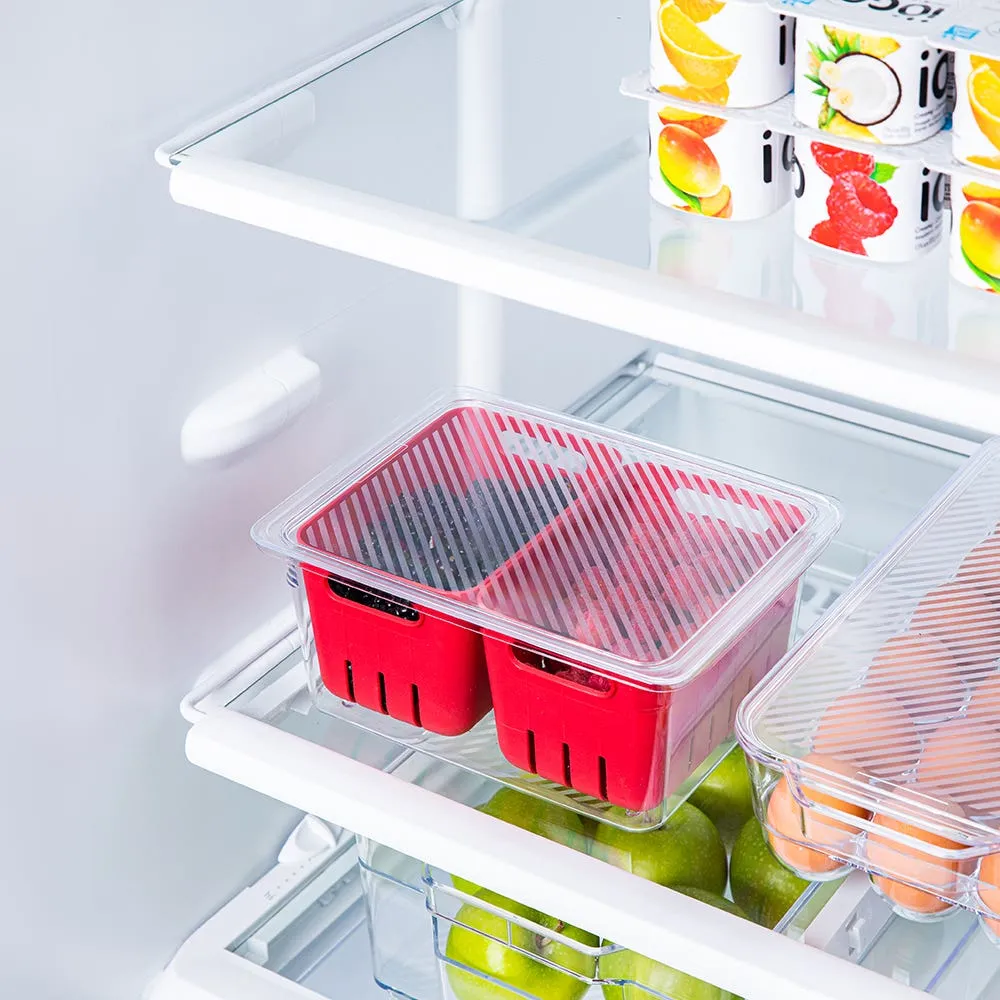 Fridge and Pantry Bin w/Double Inner Baskets - Image 3