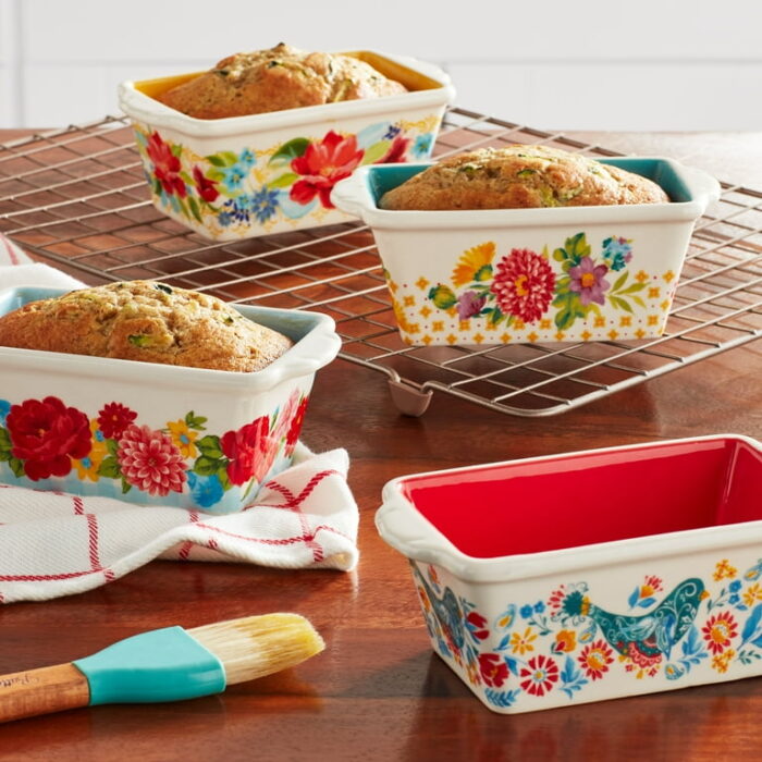 The Pioneer Woman Ceramic Loaf Pans (4 Pieces)