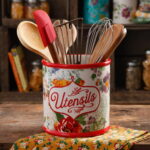 The Pioneer Woman Country Garden Stoneware Utensil Holder, 7 inch