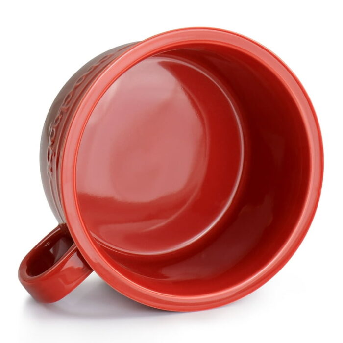 Crock Pot Appleton 24oz Stoneware 4 Piece Soup Mug Set in Gradient Red - Image 4
