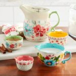 The Pioneer Woman Gorgeous Garden Durable Stoneware 5-Piece Measuring Cup Set