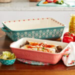 The Pioneer Woman Sweet Romance Blossoms Assorted Color 2-Piece Rectangular Ceramic Baking Dishes