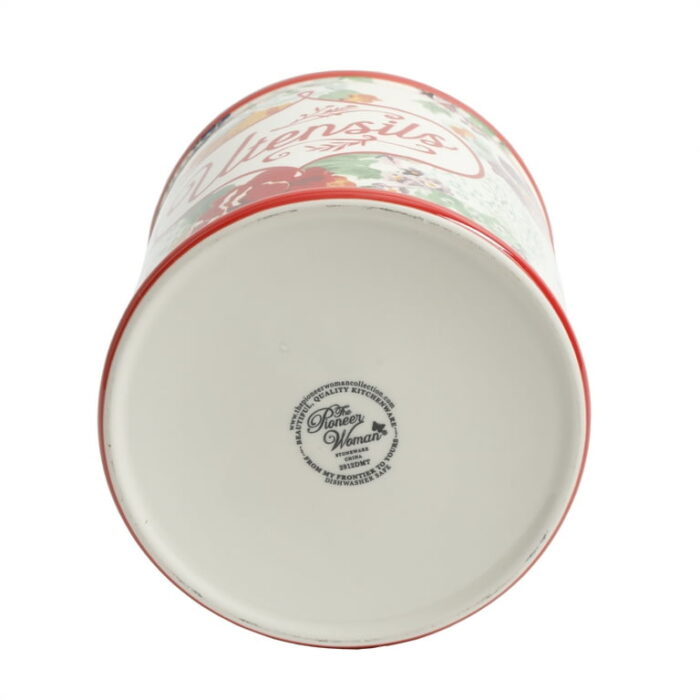 The Pioneer Woman Country Garden Stoneware Utensil Holder, 7 inch - Image 4
