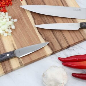 Martha Stewart 3 Piece Stainless Steel Knife Set in Dark Grey