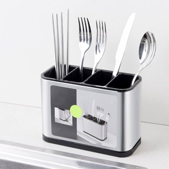 Stainless Steel Cutlery Bucket