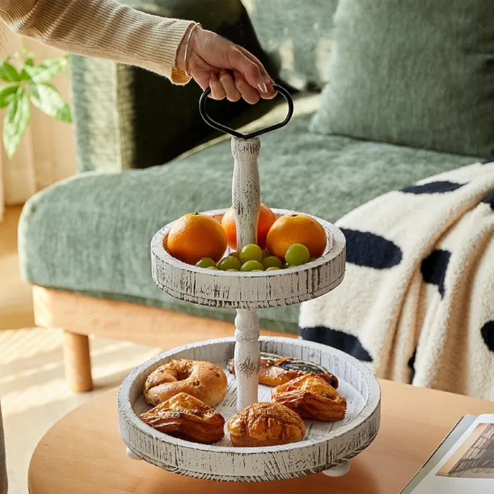 Farmhouse Trays, 2 Tiered Round - Image 4
