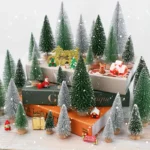 12" Glitter Bottle Brush Trees