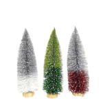 17" Artifical Bottle Brush Christmas Trees