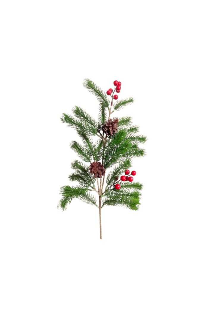 24" Faux Decorative Pine Branch