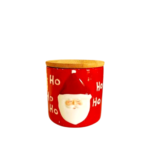 Santa Jars with Bamboo Lids - Ceramic