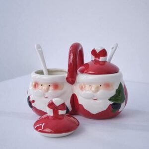 Santa Condiment Set with Spoons