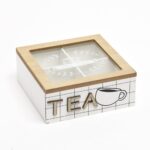 4 Compartment Wooden Teabox