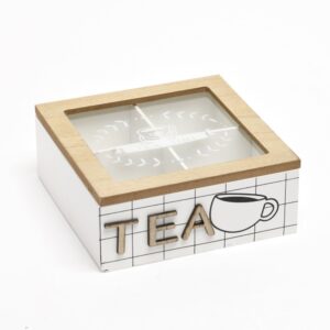 4 Compartment Wooden Teabox