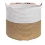 Laundry Baskets, Tan and White