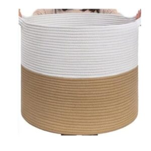 Laundry Baskets, Tan and White