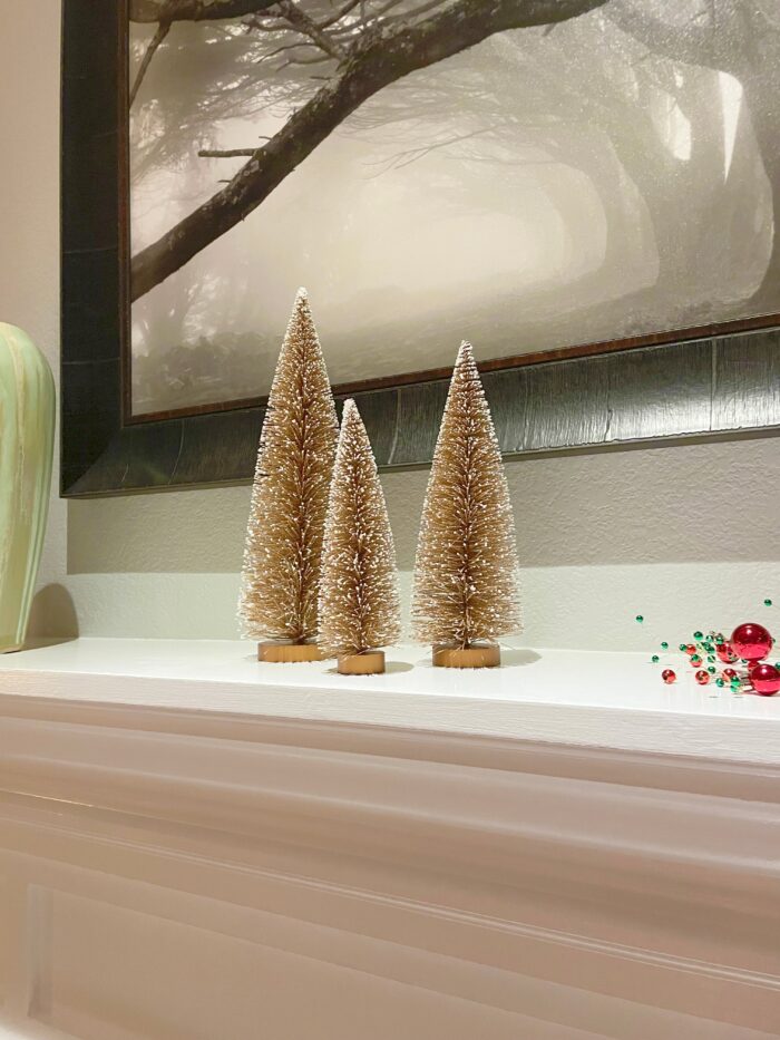 12" Glitter Bottle Brush Trees - Image 2