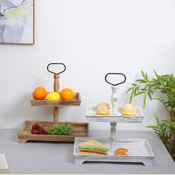 Farmhouse Trays, 2 Tiered Rectangular