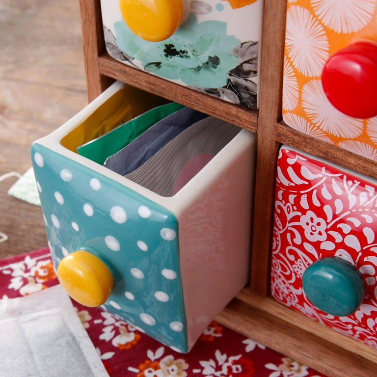 The Pioneer Woman Flea Market 6-Drawer Spice and Tea Box - Image 5