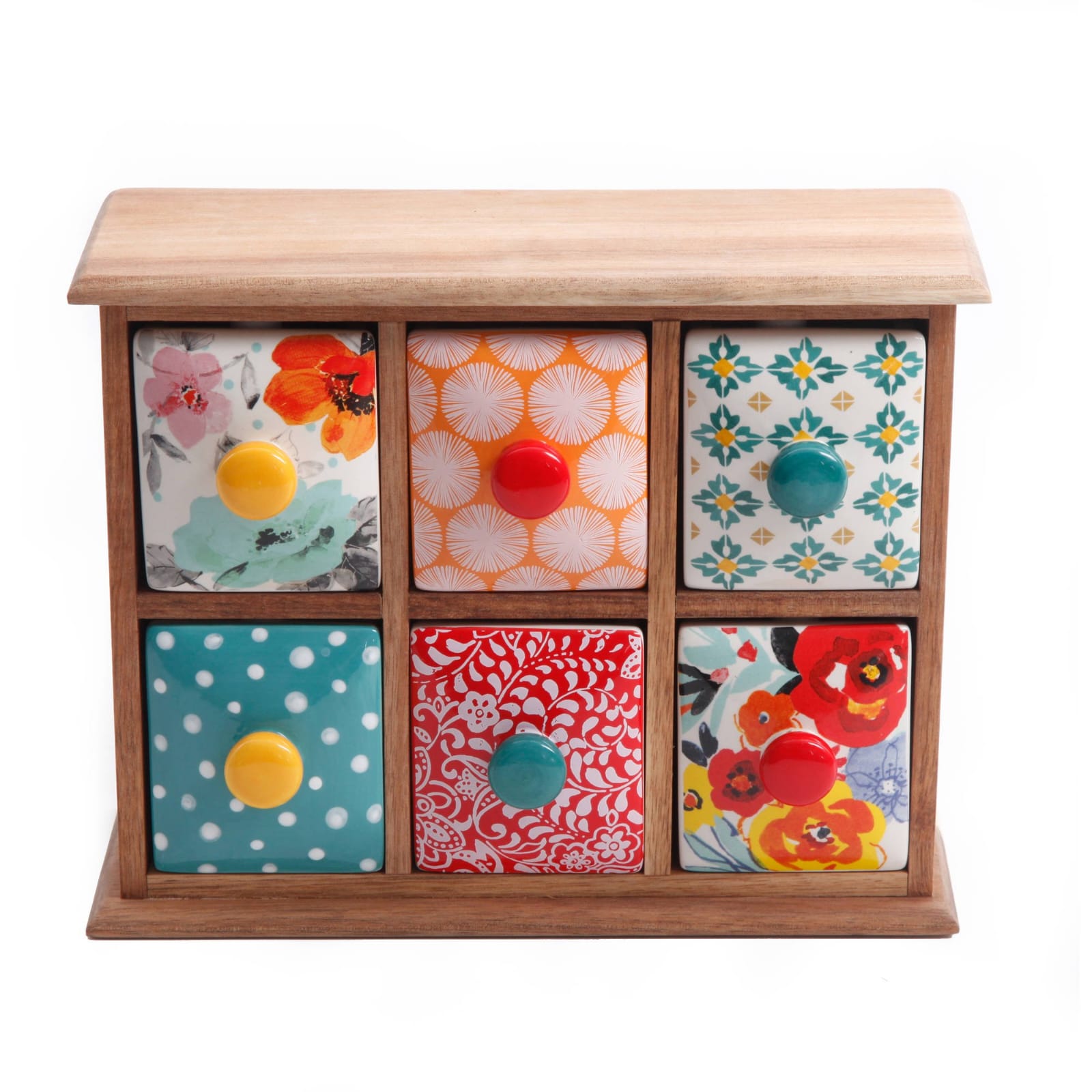 The Pioneer Woman Flea Market 6-Drawer Spice and Tea Box - Image 4