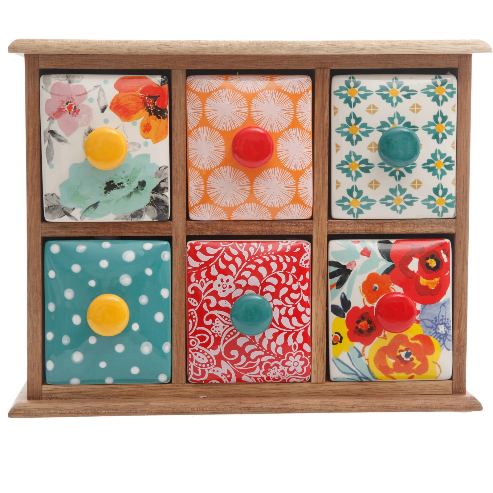 The Pioneer Woman Flea Market 6-Drawer Spice and Tea Box - Image 2