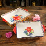Pioneer Woman Fiona Floral Rectangular 2pc Bakeware Set